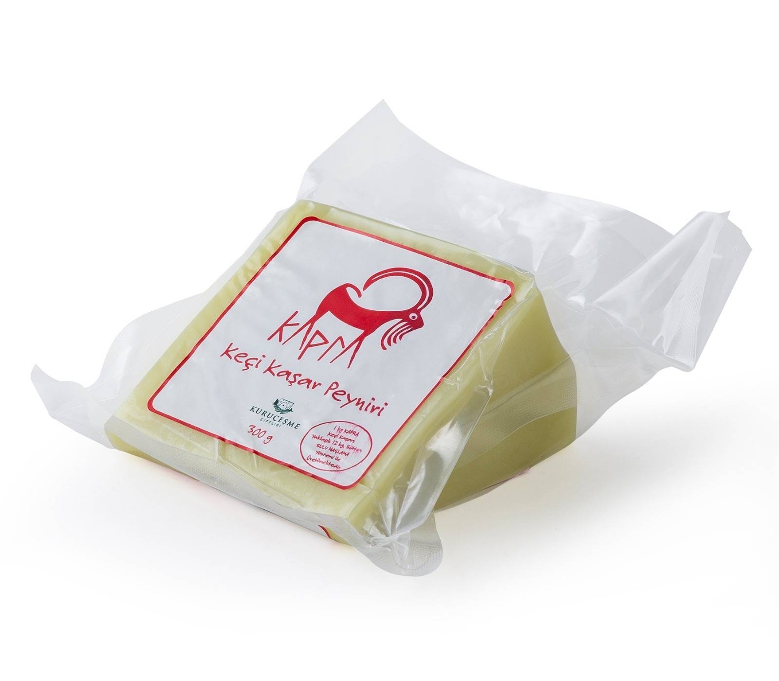 Kapra Keçi Kaşar Peyniri 300 gr  — Kuruçeşme Çiftliği Muhasebe