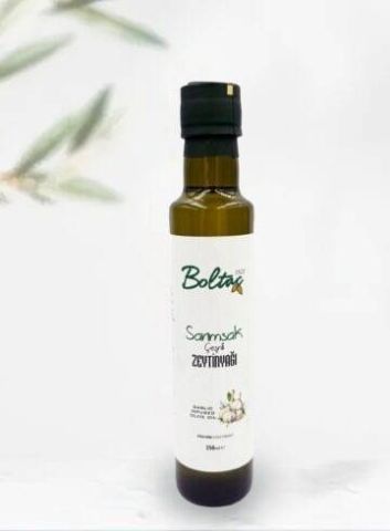 250 ml Sarımsak Çeşnili Zeytinyağı — Boltaç Zeytinyağı
